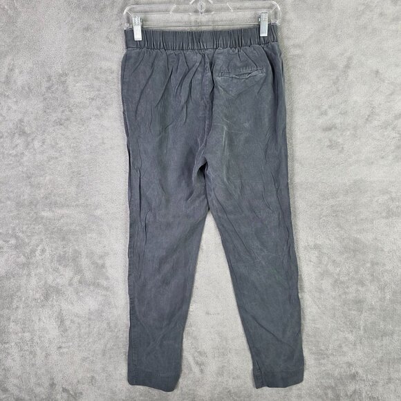 Womens Gap Gray 100% Tencel Pants Mid Rise Elastic Waist Size 0 - Picture 6 of 10